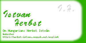 istvan herbst business card