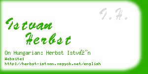 istvan herbst business card